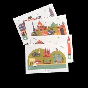 NWOT Set of Four Birchbox Destination Postcards